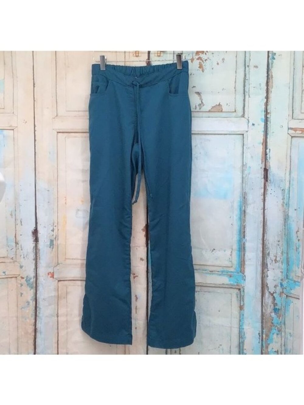 Greys Anatomy By Barco Blue Teal Relaxed Fit Scrub Pants XSP Elastic Waist